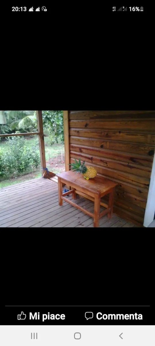 Casa de playa en zancos aislada en una hectárea de terreno