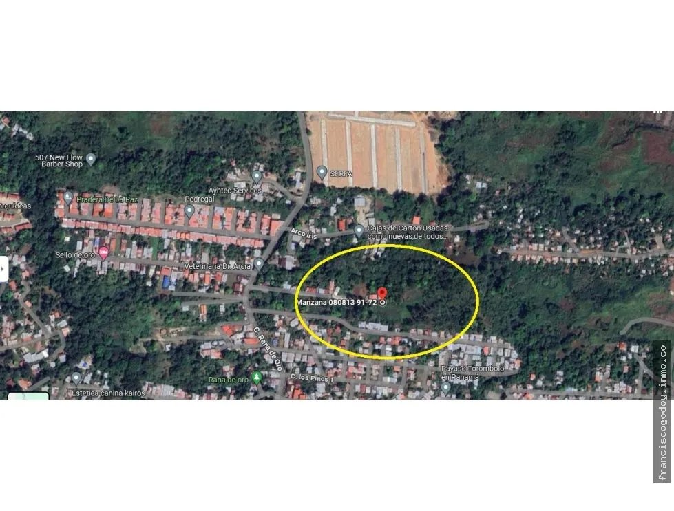 Venta de lote en la rana de oro, pedregal - panamá