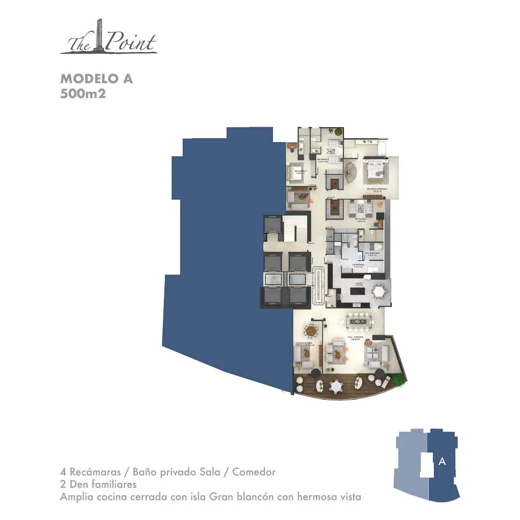 Majestuoso Apartamento de 500m² en PH The Point, Paitilla  Con Línea ...