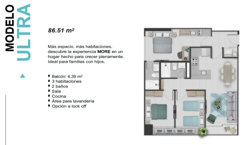 Apartment For Sale in Vía Argentina