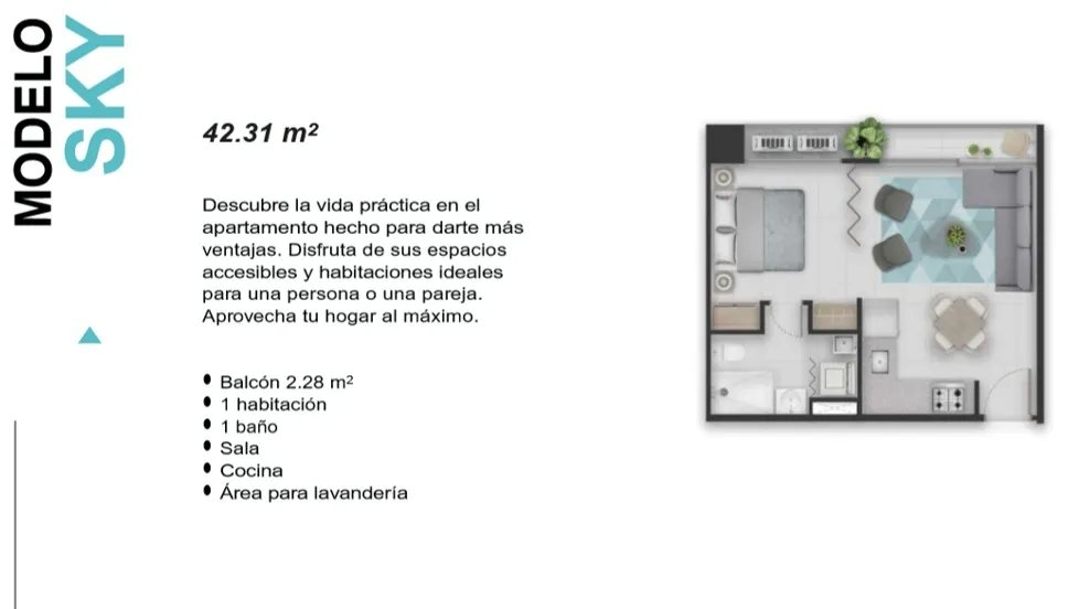 Apartment For Sale in Vía Argentina