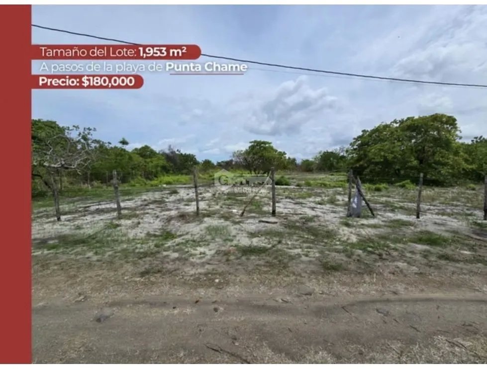 SE VENDE TERRENO EN  PUNTA CHAME 1953 M2 A PASOS DE LA PLAYA